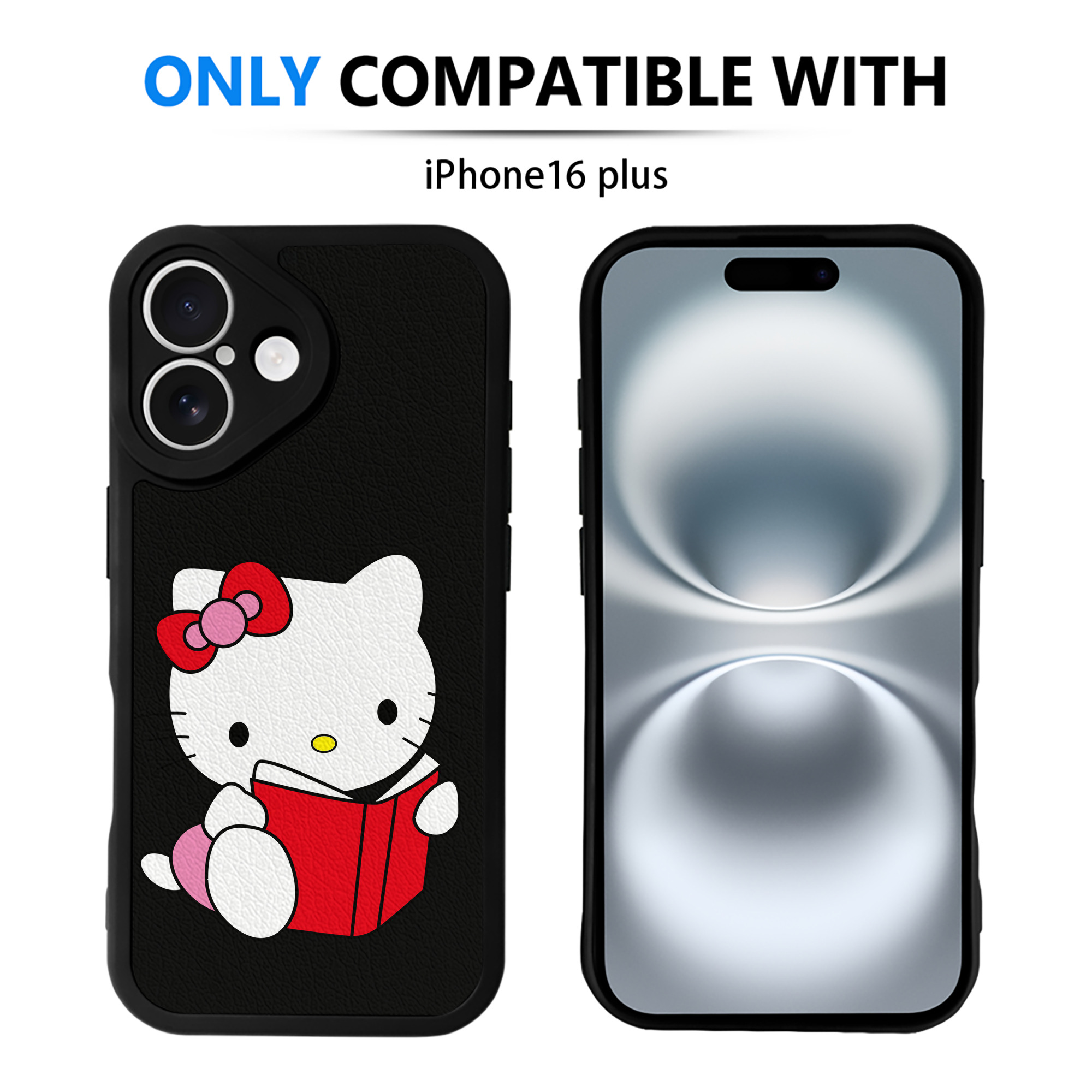 （画像用） Hello Kitty ハローキティ 【iPhone 16シリーズ対応】シリコンスマホケース（レザー調） 材質：シリコン